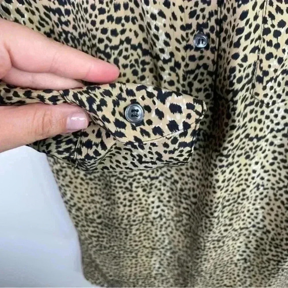 Mara Hoffman Silk Leopard Animal Print Button Down Mini Dress - Picture 7 of 10